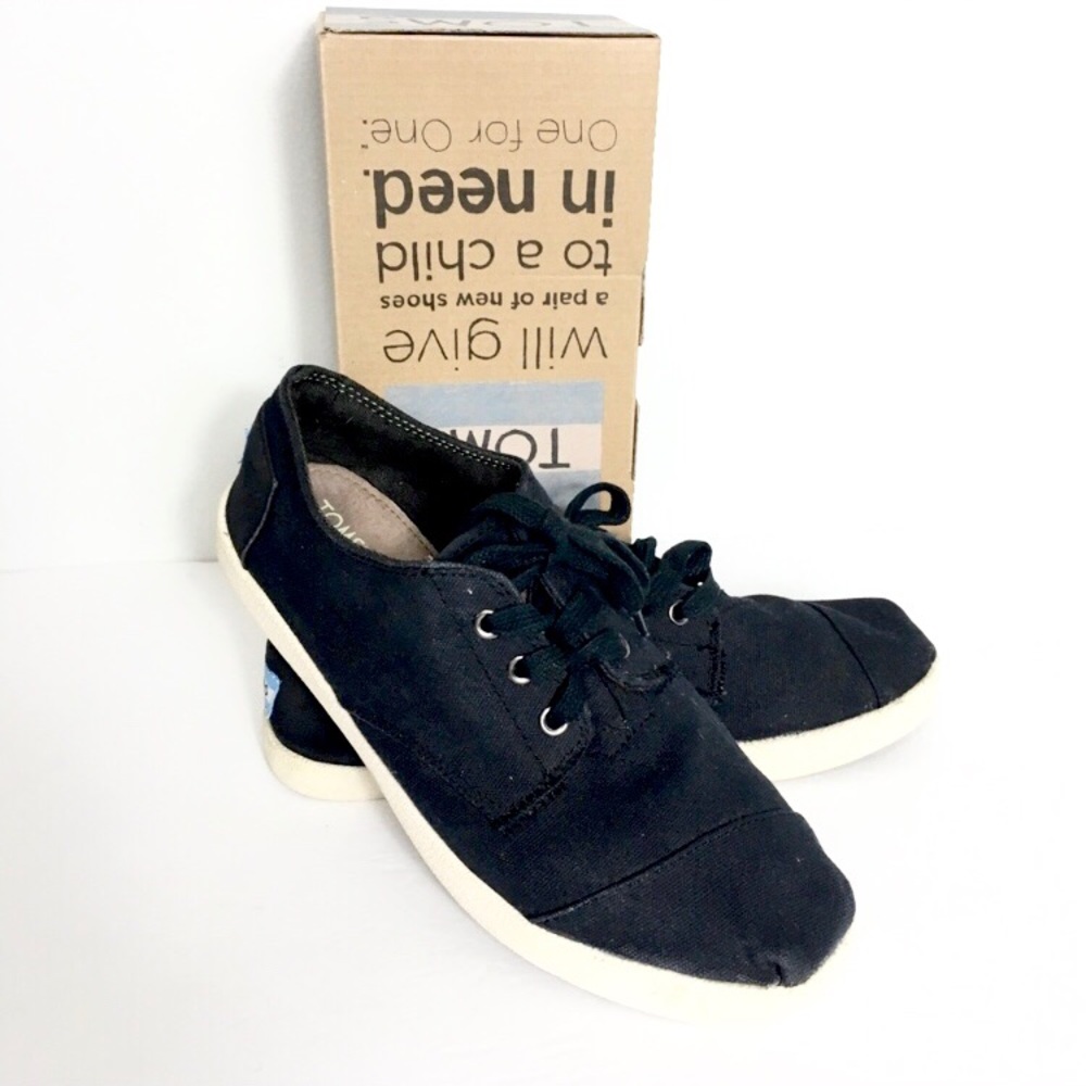 Toms Men’s Canvas Black Flat Lace Casual Shoes 8M